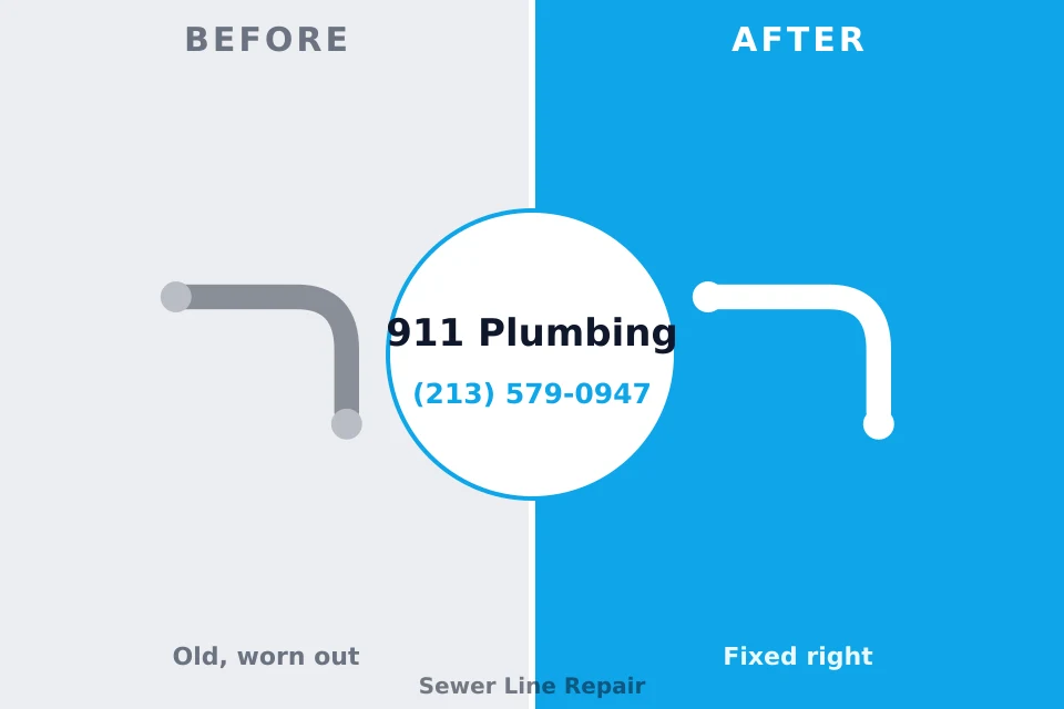 Before and after: plumbing repair Pen Argyl, PA